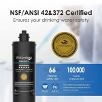 필터 하에서 17UA/17UB용 워터드롭 RF17 교체 필터 카트리지, PFAS, PFOA/PFOS, 납, 염소, 나쁜 맛 및 냄새 감소, NSF/ANSI 42 , 24 : 소정스픽