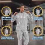 여성 및 남성용 히타스타 사우나 트레이닝복 체중 감량 체육관 운동 피트니스 운동복 Black Medium : 리브온더샵