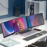 monduo 16인치 프로 트리플 노트북 스크린 익스텐더, 듀얼 2k 휴대용 모니터, 144Hz, 100 DCI-P3, 맥북 M1, M2, M3, M4 및 윈도우 노트북과... 