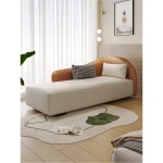 모던 린넨 회전형 소파 안방 상아화이트 유럽풍 원룸 155CM 가구 가죽 왕왕 게스트룸 : 라운드 쓰리