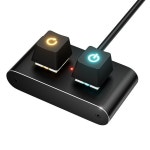 LED 조명이있는 데스크탑 컴퓨터 전원 스위치 1.8M PC 마더 보드 외부 시작 켜기/끄기 버튼 연장 케이블 홈 오피스 : 문브