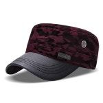 CACUS 남성 면 군모 카데 모자 트럭 운전사 아빠 모자 군용 플랫 탑 조절 가능 빈티지 야구 모자 P0041_olive One Size : 자성팜