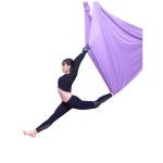 공중 교정 요가해먹 흰색 요가 천장 플라잉 그린 원단 스트레칭 스윙 5m 블루 흰색 : 재미짐몰