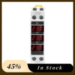 2025 ND1SET DIN 디지털 마운트 암페어 디스플레이 LED 측정기 레일 3상 White : 픽바잉88