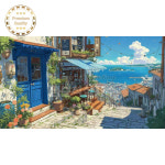 보석비즈십자수 지중해의 아침 풍경 대형 잼보석 : 기쁨선물상자