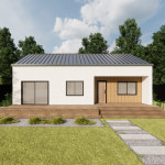 [타이니홈] 목조주택 모듈러주택 (25평)84㎡ 더함 농가주택 다락있는 시골집 프리패브 세컨하우스 : 타이니홈