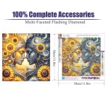 다이아몬드 아트 키트 - 해바라기 선 문 페인팅 DIY 5D 풀 드릴 도트 그림과 보석 및 공예품으로 홈 데코 12x12 인치 Diamond Art Kits... 