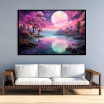 pchmcu 5D 대형 다이아몬드 아트 페인팅, 달 페인팅 키트, DIY 풀 드릴 크리스탈 라인스톤 및 공예, 홈 월 장식이 있는 트리 젬 27.5 X 15.7... 