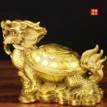길운 행운 재물 장식 구리 거북이 번영 갑진년 타운카 드는 웃는 누리고 내부 자동차 5호 동전 용거북 장 : haromarket