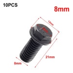 왼손 나사 육각 플랜지 못 도구 액세서리용 탄소강 길이 21mm 2 m M8 M7 M6 10 개 6mm : 포근직구
