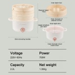 전기 대나무 찜기 다기능 3 레이어 스낵 롤빵 찜 바구니 세트 상자 음식 따뜻한 아침 식사 기계 밥솥 냄비 2 2L Thr layers : 톡톡바로직구