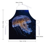 젤리피쉬 키친 요리 앞치마 조절 가능한 턱받이 앞치마 소프트 셰프 앞치마, 남성용 포켓 2개 바비큐 베이킹 페인팅 정원 청소용 방수 그릴... 