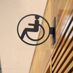 화장실 명판 남성용 여성용 욕실 간판 알림 측면 WC 공중 호텔 장착형 1 20cm x 18cm : 넥스트바잉