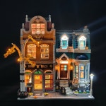 10270 서점 빌딩 모델 키트 세트 LED 블록 리모컨 벽돌 조명 USB Version : 툭툭상점03