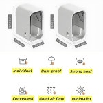 욕실용 전동 칫솔 홀더 벽 장착, 샤워용 커버가 있는 홀더, 가족 및 여행용 싱글 슬롯 보관 정리함(그레이 2개) Grey : 닥터올바른