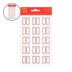 BD 세모네모 일반 견출지 레드 10매 29X23 1개 어린이집네임스티커 견출스티커 : 바디라이프