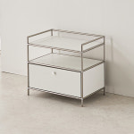 빈아트홈 트러스트 미드센츄리 협탁 600 거실 침실 미니 수납장 화이트 : 빈아트홈