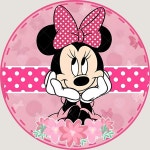 원형 미니 마우스 배경 장식 커버  탄성 사진 소품  소녀 생일 파티  베이비 샤워  원형 배경 : 로맨틱 그루브