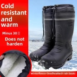 겨울 따뜻한 방수 양털 안감 야외 작업 안전 반사 광산 작업자 부츠 무릎 높은 낮은 뒤꿈 윈터 블루 반사면 레인 부츠 39 : 수박2