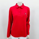 크로커다일레이디 25년 간절기 여자 스판 긴팔 카라티셔츠 근무복 단체복 레드, 90 : 크로커다일레이디 스토어