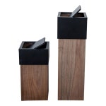 우드 쓰레기통 휴지통 가정용 분리수거함 심플 청소세트 1 1 사무실 유용한 9L 표준곡 버드나무 무늬 : 제이투글로벌006