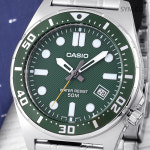 각인포함 카시오 MTD-135D-3A 다이버룩 스포츠 그린 스포츠 남자 메탈 시계 : 스타샵7