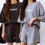 복 츄리닝 여자 여성 반팔 반바지 트레이닝 상하의 세트 URK-313 홈웨어 : 다팔아오