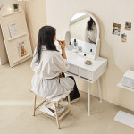 빈아트홈 퓨어화이트 콘솔 입식 콘솔 수납 화장대 800 단품 : 빈아트홈