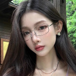 긱시크 안경 티타늄 안경테 남자 여자 사각 메탈 안경테 블루라이트 차단 패션 안경 : 도넛이네
