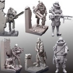 1/35 수지 모델 GK, 생화학 군인 6명, 조립되지 않은 도색되지 키트 : 진성글로벌로지스5