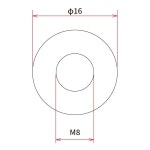 디알씨 DRC 알루미늄 개스킷 와셔 M8 16mm 5매입 다트프릭 DIRTFREAK F7811 구 품번 D59 52 540 M8 16mm 다섯 : 빅그로우10