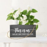 이것은 우리 벽 장식 나무 걸이 간판 명판, 간판, 거실 식당 침실 주방 복도를 위한 농가 홈 데코 선물, 우리의 삶 집 이야기 - A03 : 에스와이지