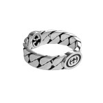 구찌 인터로킹 에나멜 체인 반지 678656 J8410 8191 실버 : 명품편집샵 원츠샵