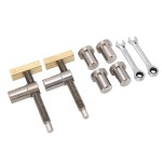 벤치 도그 브레이크 인서트 목공용 19/20mm 바이스 고정 장치용 황동 클립 클램프 sliver 20mm : 포근직구