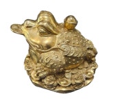 황동 재물 두꺼비 조형물 앤틱 인테리어 : 케이굿즈 K GOODS