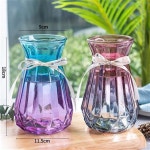 선물 파스텔 유리꽃병 꽃꽃이 투명수양생화백합화병 손으로 투명유리 수경 라탄 소품 3종세트 높이15cm호박 투명타입 1개 아주 작다 : 하이디어몰