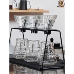 드립스테이션 거치대 드리퍼 핸드드립 카페 선반 커피 블랙 매트 브루잉 3구 받침대 더블 A 코디 : 이지바이랩