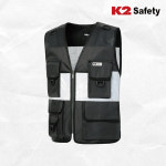 K2 세이프티 VE-2605 등판 메쉬 시원한 조끼 등판 사이즈 조절 가능 : 신하세이프