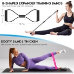 저항 밴드 세트 17개, 저항 밴드, 넓은 손잡이가 있는 운동 밴드 피트니스 운동, 도어 앵커, 스틸 걸쇠, 휴대용 가방, 홈 헬스장 야외 여행용... 