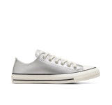 [CONVERSE]컨버스_남녀공용_척테일러 올스타 운동화 메탈릭 레더  실버_CTAS OX SILVER/EGRET/BLACK_A11986C : 쏠티 SALTY