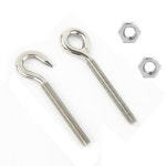 2PCS M4 M5 M6 M8 양 304스테인레스 나사 스틸 너트가있는 링/후크고리 눈 볼트 Opening hook M4 : BIZTOOL