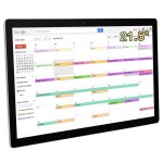 TouchWo 21.5인치 터치스크린 디지털 캘린더 및 벽 플래너, 안무 차트 작업 일정을 위한 스마트 화이트보드 캘린더, 스피커 카메라 내장, 월... 