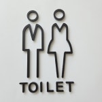 화장실 도어사인 블랙 TOILET 남여 화장실 안내표지판 : 도하팩토리