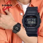 카시오 지샥 군인시계 스퀘어 사각 스포츠 군대 남자전자시계 5600 레드블랙 : 니즈컴퍼니