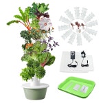 라이프로 수경 재배 시스템 타워, 9층 36개 식물 반점 수경 재배 시스템 키트 타워, 실내 및 실외용 수직 수경 재배 정원, 공간 절약형 수경... 