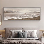 석양이 지는 바다 액자 150cmx40cm 인테리어예쁜그림액자 : 래롱추천스토어