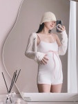 [5차입고] 태교여행 수영복 만삭 리본 모노키니 주수사진옷 : 뚱냥돌이네