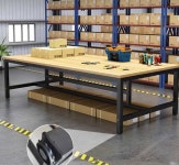 포장 작업대 공방 다이 검수 선반 이동식 3단 1200 120x60x80cm 두꺼운 16판 : 천향상사