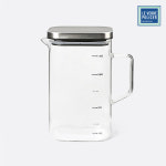 르베르폴리세 스테인레스 스틸 뚜껑 사각물병 1300ml 내열유리 손잡이 1.3L 식당 카페 : 신나라 우리하루