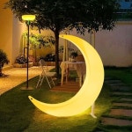 대형 달 조명 초승달 무드등 정원 인테리어 램프 포토존 조형물 테라스용 디자인 : GlobalChoice